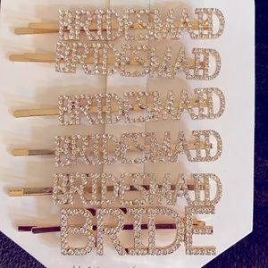 Bridesmaid & Bride bling hair pins